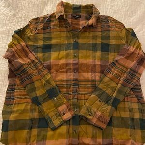 Madewell Oversized Flannel with Pockets, Size Large